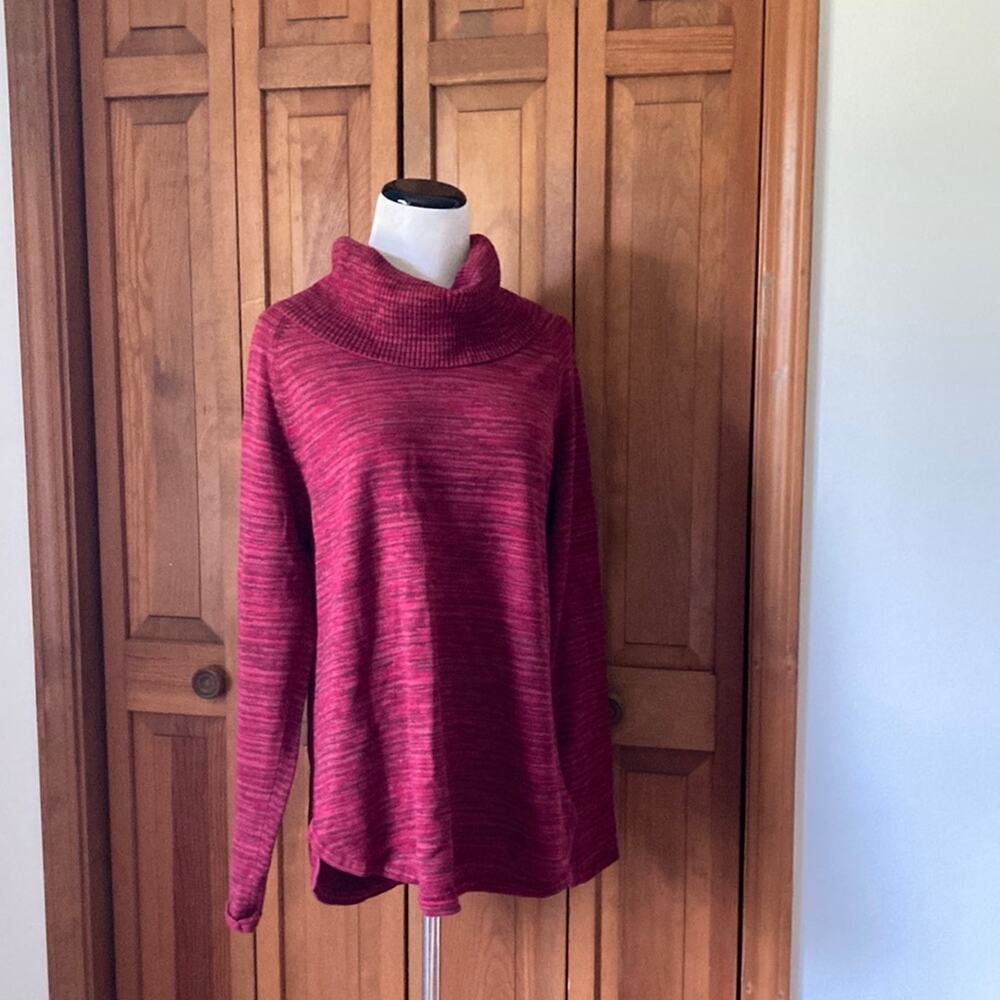 Kim Rogers Maroon Turtleneck Sweater, Size M